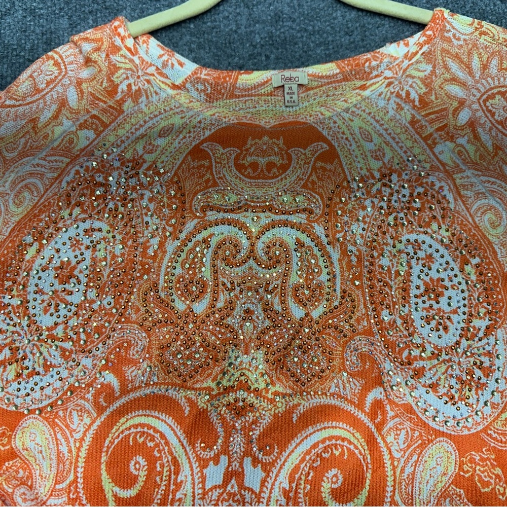 Ruby Rd. Paisley Print Poncho Top RB0136 - Picture 7 of 8